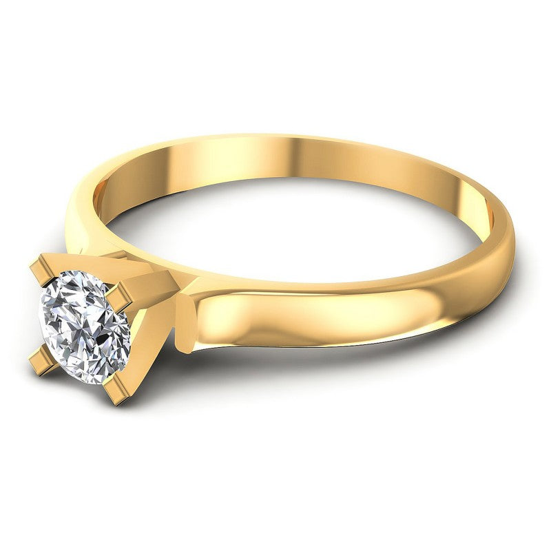 Round Diamonds 0.35CT Solitaire Ring in 14KT Rose Gold