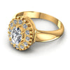Round and Oval Diamonds 0.65CT Halo Ring in 14KT Rose Gold