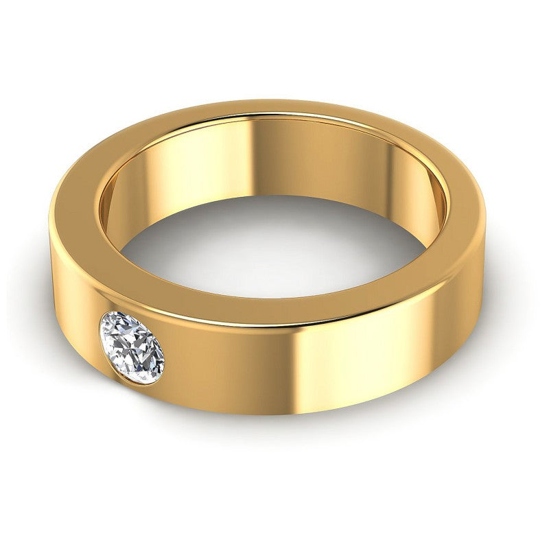 Round Cut Diamonds Mens Ring in 14KT Rose Gold