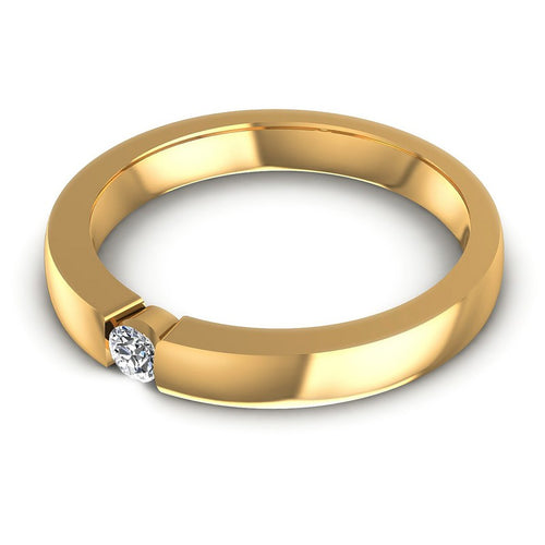 Round Cut Diamonds Mens Ring in 14KT Rose Gold