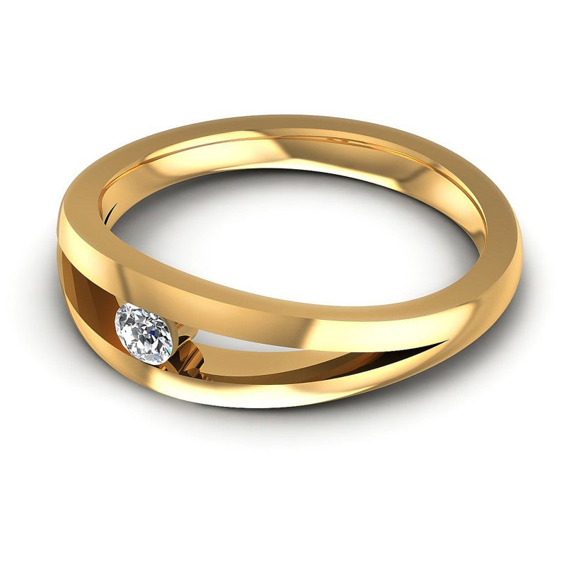 Round Cut Diamonds Mens Ring in 14KT Rose Gold