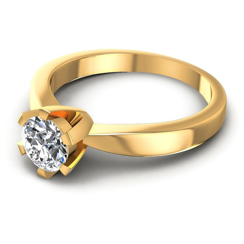 Round Diamonds 0.35CT Solitaire Ring in 14KT Rose Gold