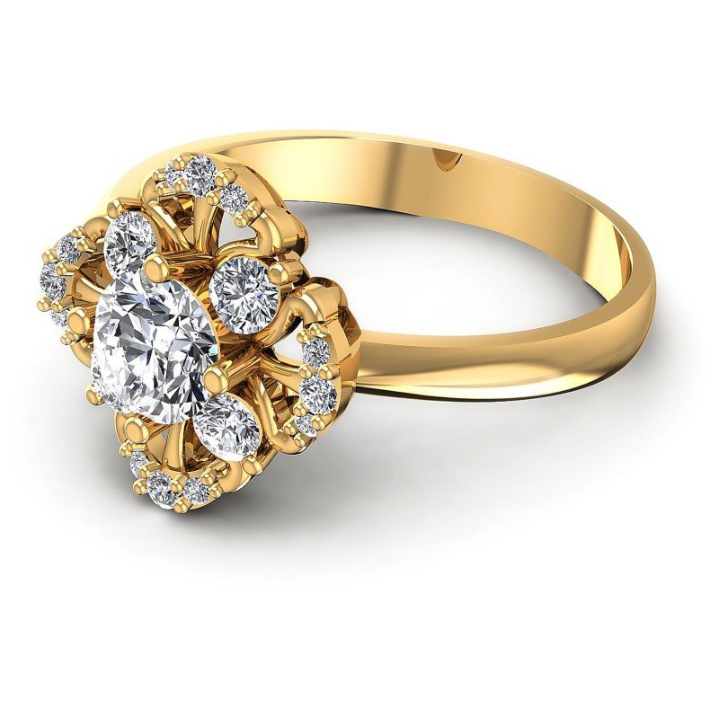 Round Diamonds 0.70CT Fashion Ring in 14KT Rose Gold