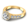 Round Diamonds 0.50CT Halo Ring in 14KT Rose Gold