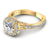 Round Diamonds 1.30CT Halo Ring in 14KT Rose Gold