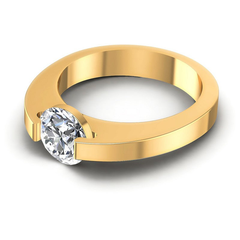 Round Diamonds 0.35CT Solitaire Ring in 14KT Rose Gold