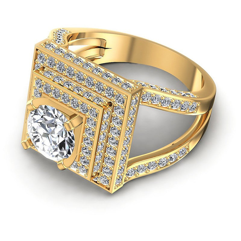 Round Diamonds 1.65CT Halo Ring in 14KT Rose Gold