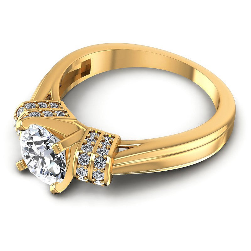 Round Diamonds 0.65CT Engagement Ring in 14KT Rose Gold