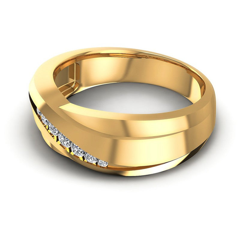 Round Diamonds 0.20CT Diamonds Wedding Band in 14KT Rose Gold