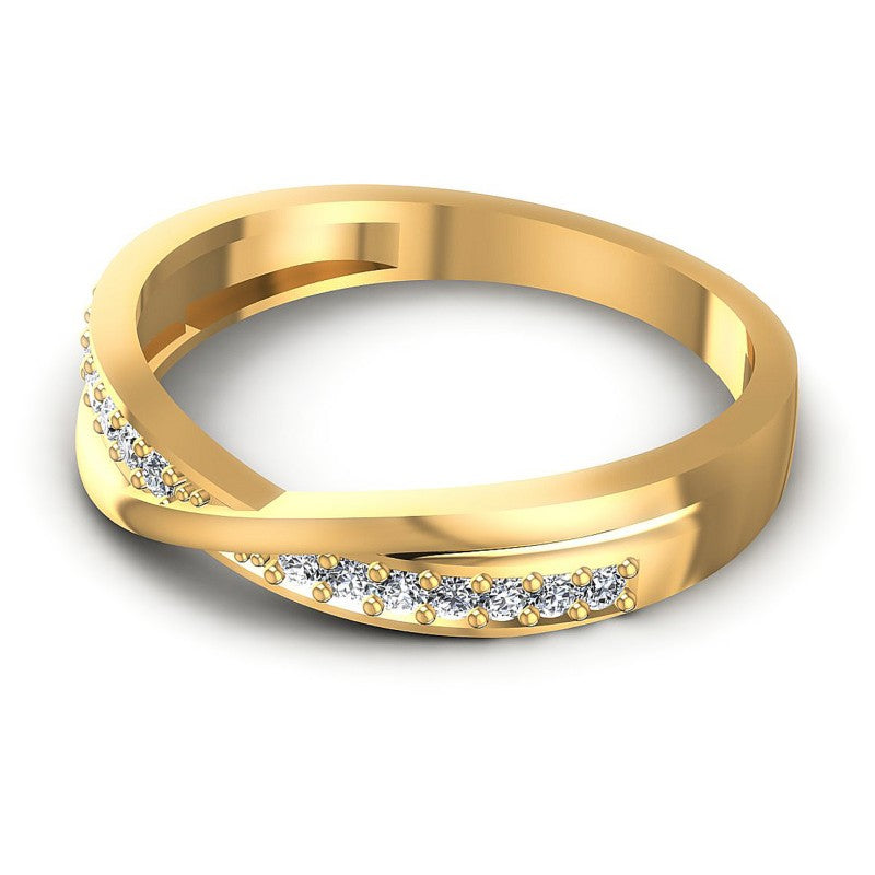 Round Diamonds 0.15CT Diamonds Wedding Band in 14KT Rose Gold