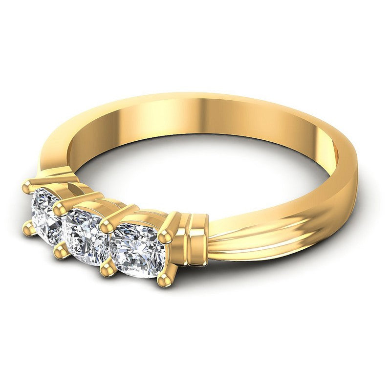 Cushion Diamonds 0.70CT Diamonds Wedding Band in 14KT Rose Gold