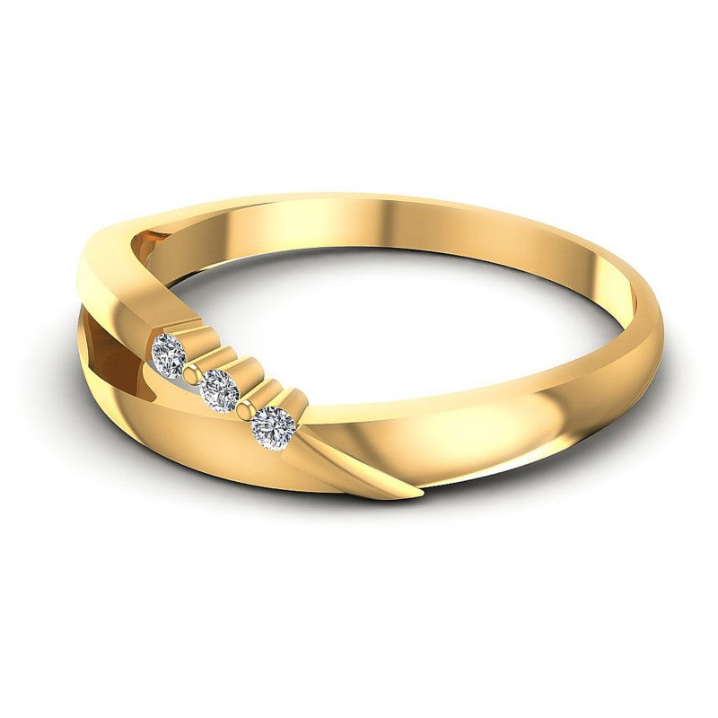 Round Diamonds 0.05CT Diamonds Wedding Band in 14KT Rose Gold
