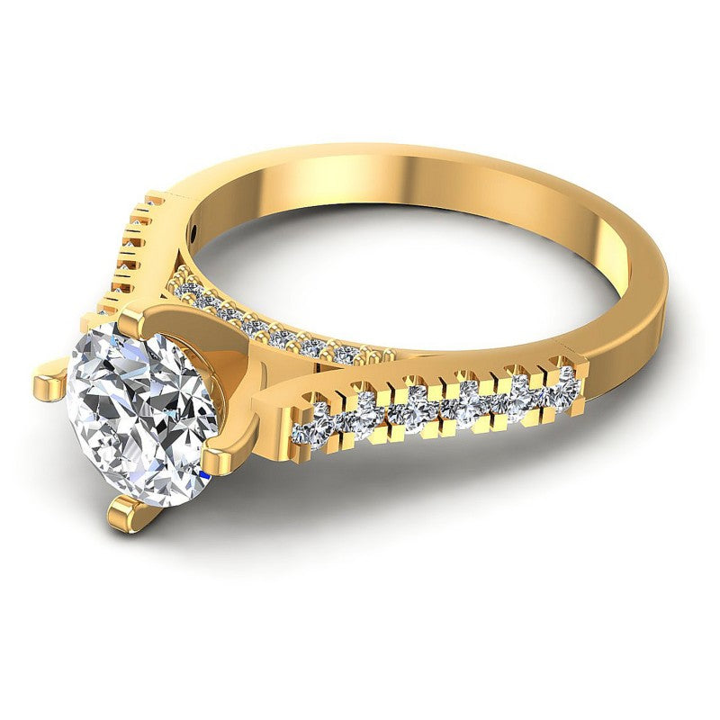 Round Diamonds 0.75CT Engagement Ring in 14KT Rose Gold