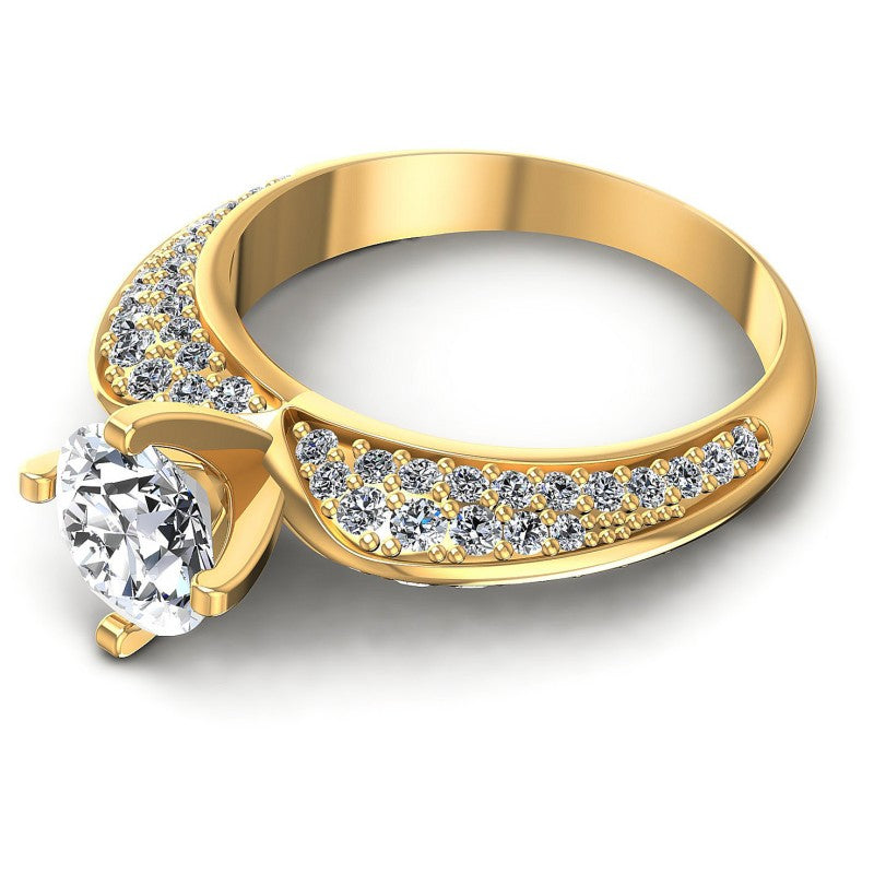 Round Diamonds 1.00CT Engagement Ring in 14KT Rose Gold