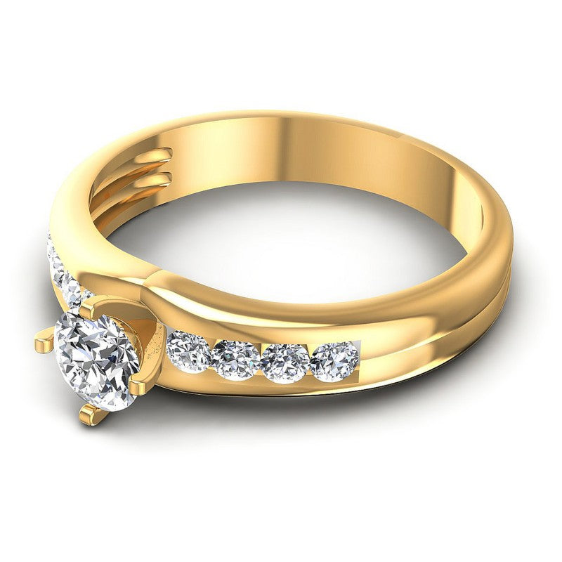 Round Diamonds 0.60CT Engagement Ring in 14KT Rose Gold