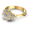 Round Diamonds 0.90CT Halo Ring in 14KT Rose Gold