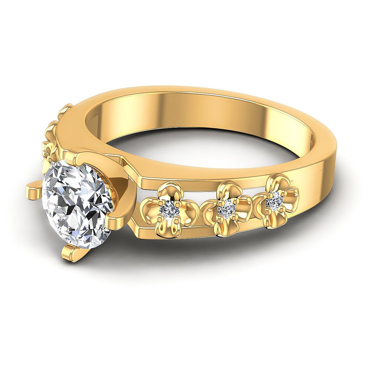 0.45CT Round  Cut Diamonds Engagement Rings