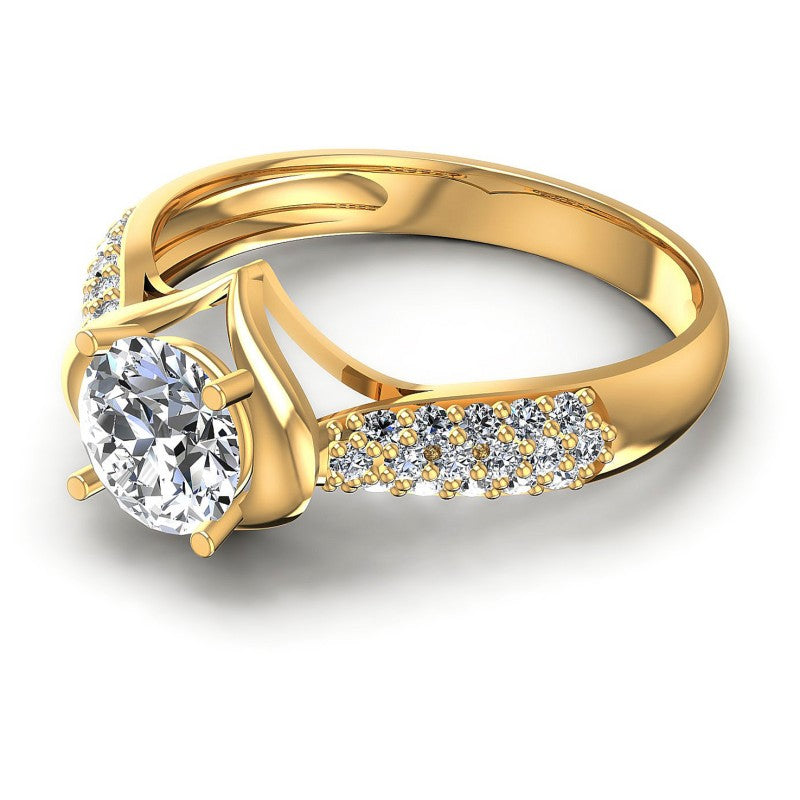 Round Diamonds 0.65CT Engagement Ring in 14KT Rose Gold