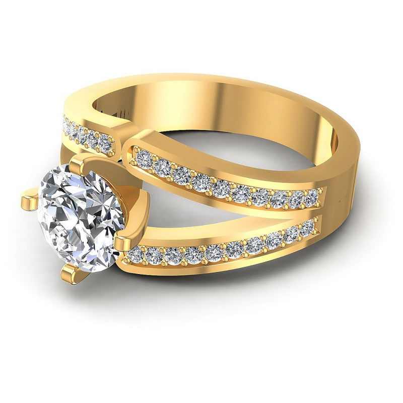 Round Diamonds 0.65CT Engagement Ring in 14KT Rose Gold