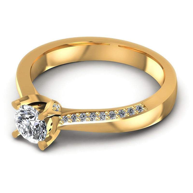 Round Diamonds 0.55CT Engagement Ring in 14KT Rose Gold