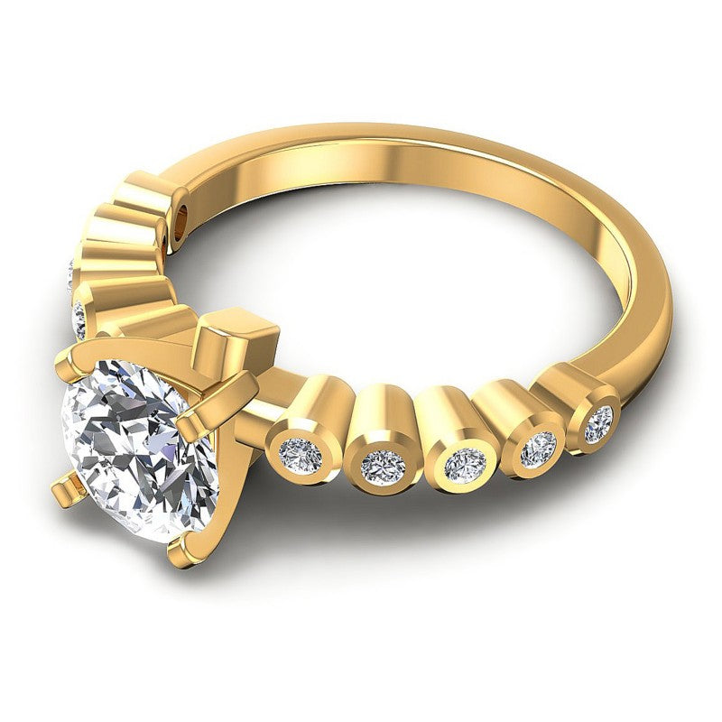 Round Diamonds 0.50CT Engagement Ring in 14KT Rose Gold