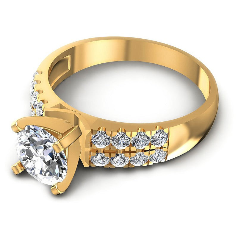 Round Diamonds 0.75CT Engagement Ring in 14KT Rose Gold