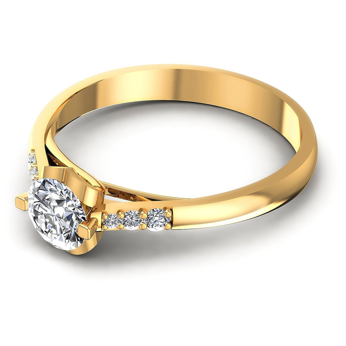 0.50CT Round  Cut Diamonds Engagement Rings