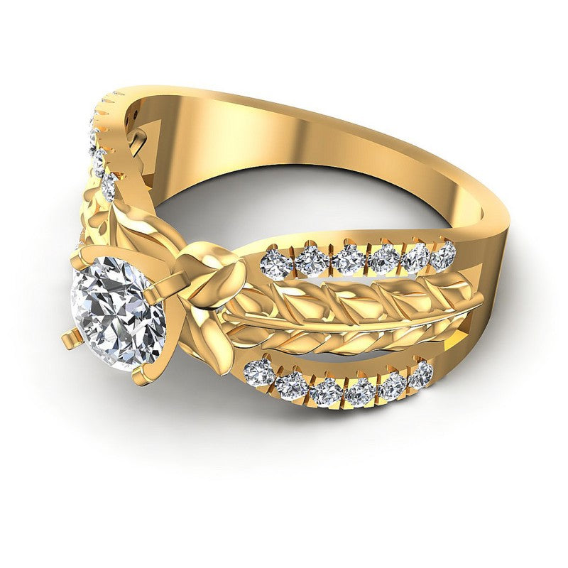 Round Diamonds 0.65CT Engagement Ring in 14KT Rose Gold