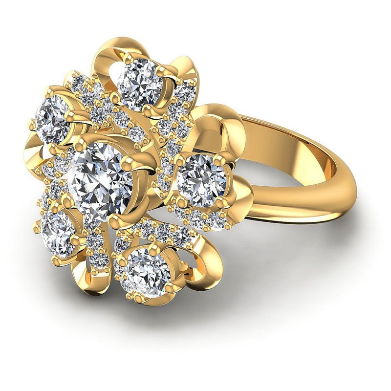 Round Diamonds 1.35CT Engagement Ring in 14KT Rose Gold