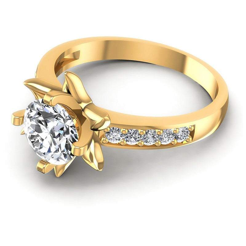 Round Diamonds 0.60CT Engagement Ring in 14KT Rose Gold