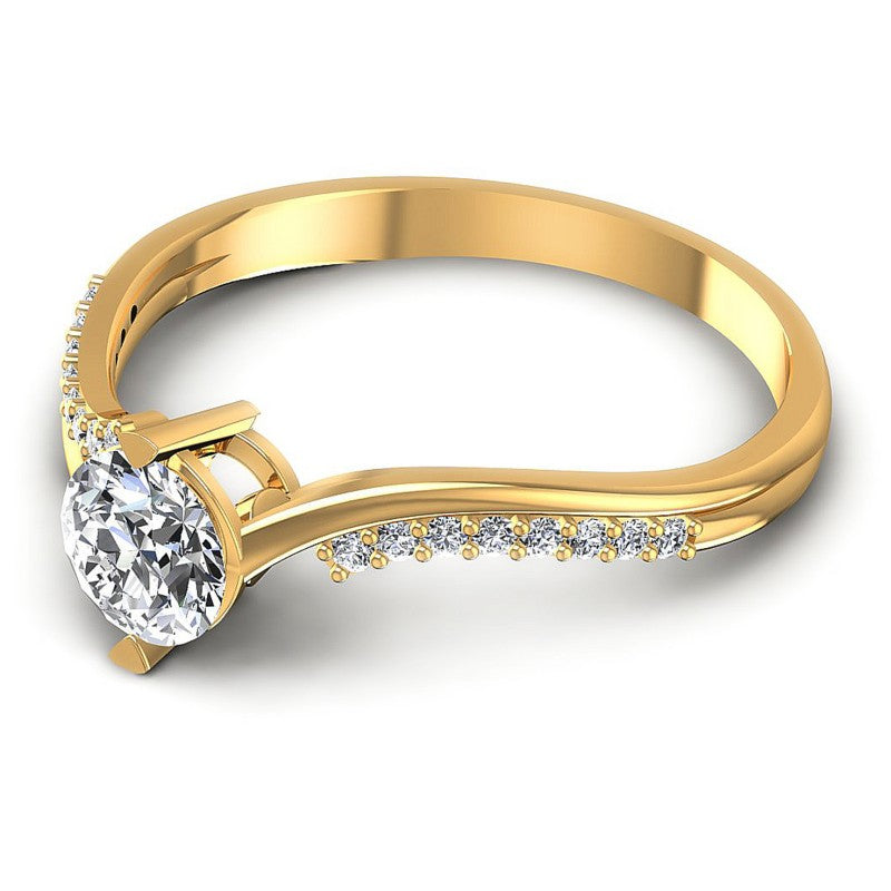 Round Diamonds 0.45CT Engagement Ring in 14KT Rose Gold