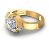Round and Pear Diamonds 0.70CT Engagement Ring in 14KT Rose Gold