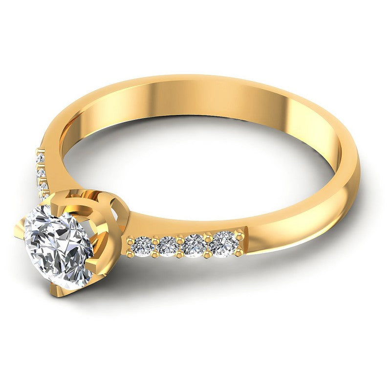 Round Diamonds 0.50CT Engagement Ring in 14KT Rose Gold