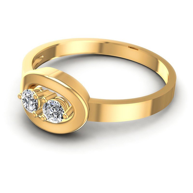 Round Diamonds 0.20CT Fashion Ring in 14KT Rose Gold