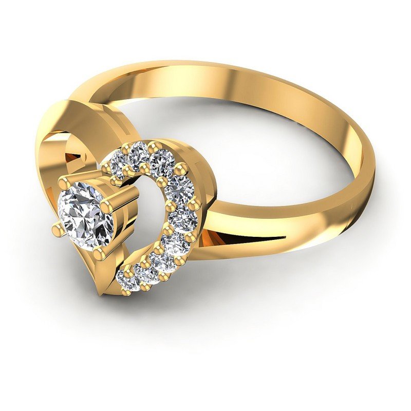 Round Diamonds 0.45CT Fashion Ring in 14KT Rose Gold