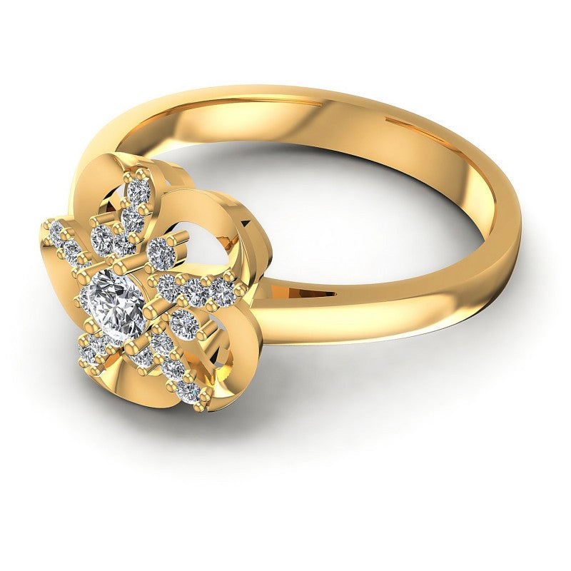 Round Diamonds 0.25CT Fashion Ring in 14KT Rose Gold