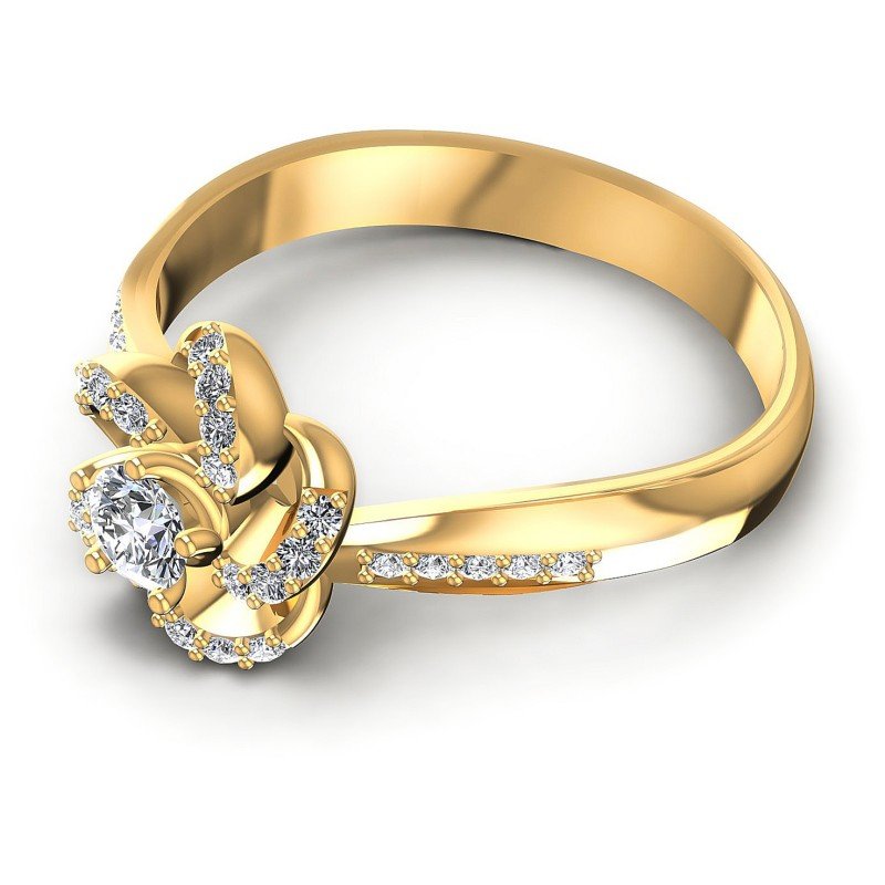 Round Diamonds 0.40CT Fashion Ring in 14KT Rose Gold