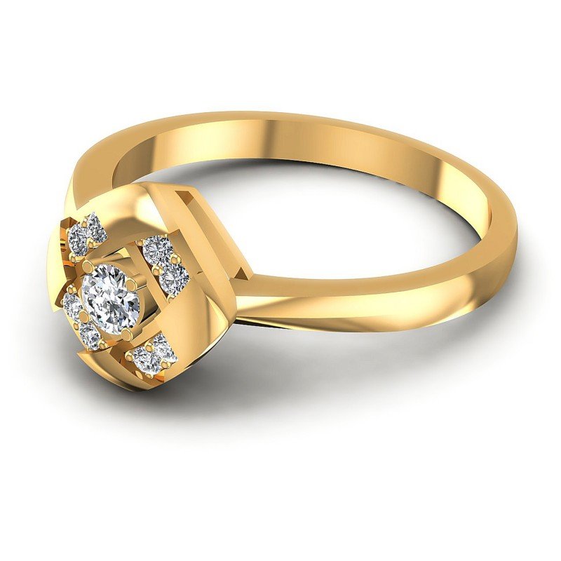 Round Diamonds 0.25CT Fashion Ring in 14KT Rose Gold