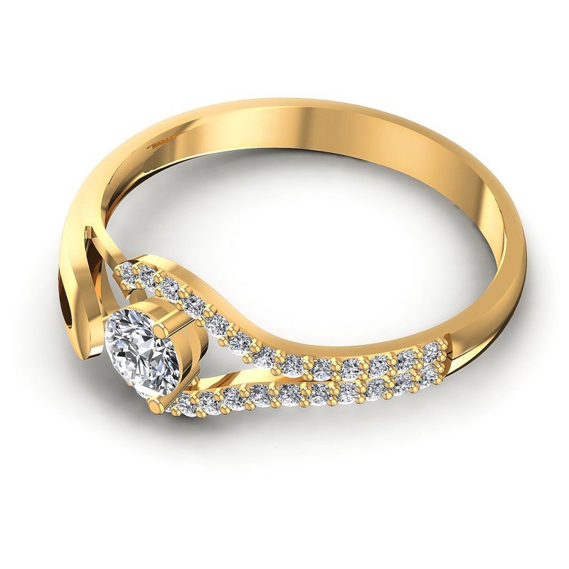 Round Diamonds 0.45CT Fashion Ring in 14KT Rose Gold