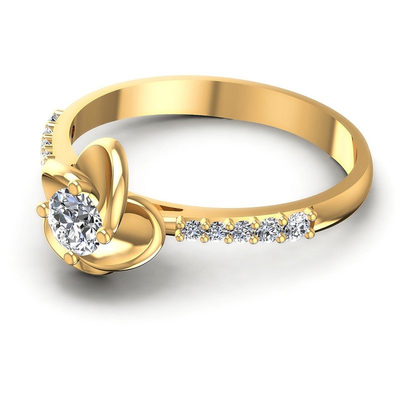 Round Diamonds 0.45CT Fashion Ring in 14KT Rose Gold