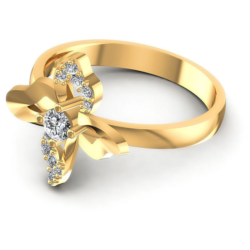 Round Diamonds 0.30CT Fashion Ring in 14KT Rose Gold