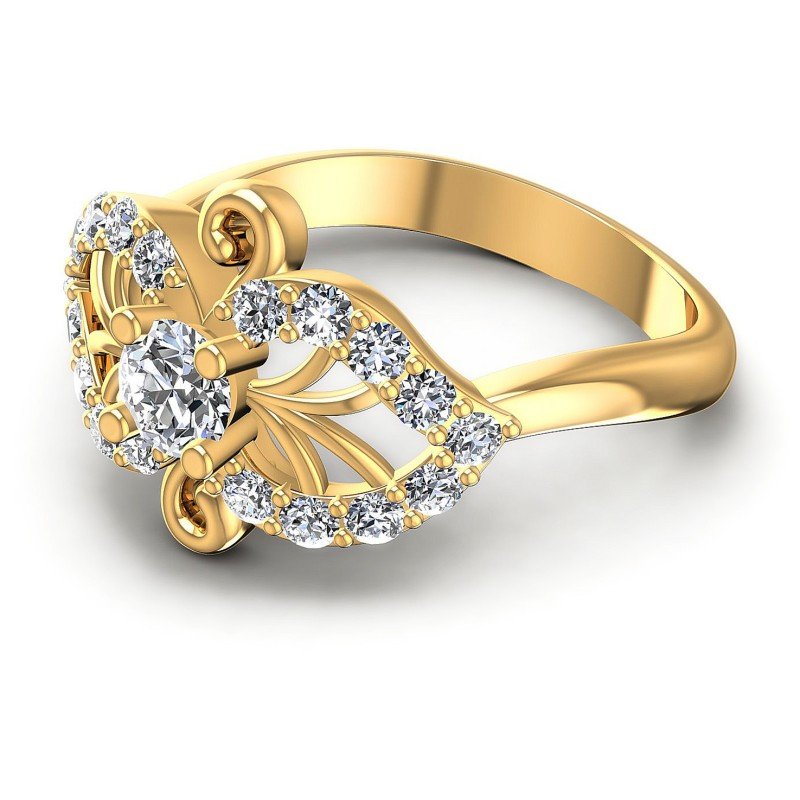 Round Diamonds 0.60CT Fashion Ring in 14KT Rose Gold