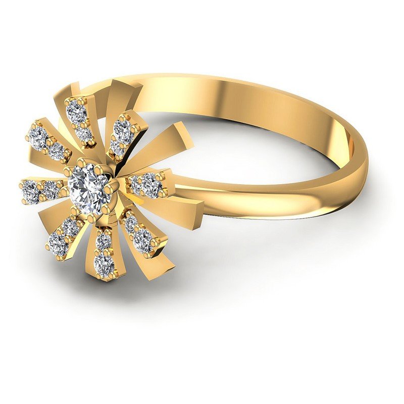 Round Diamonds 0.30CT Fashion Ring in 14KT Rose Gold