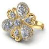 Round and Pear Diamonds 3.90CT Fashion Ring in 14KT Rose Gold