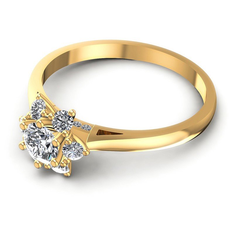 Round Diamonds 0.60CT Fashion Ring in 14KT Rose Gold