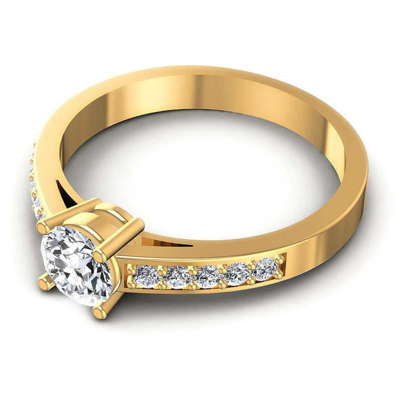 Round Diamonds 0.50CT Engagement Ring in 14KT Rose Gold