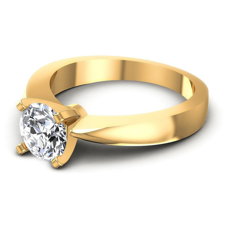 Round Diamonds 0.35CT Solitaire Ring in 14KT Rose Gold