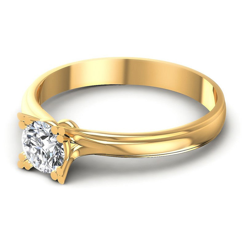 Round Diamonds 0.35CT Solitaire Ring in 14KT Rose Gold
