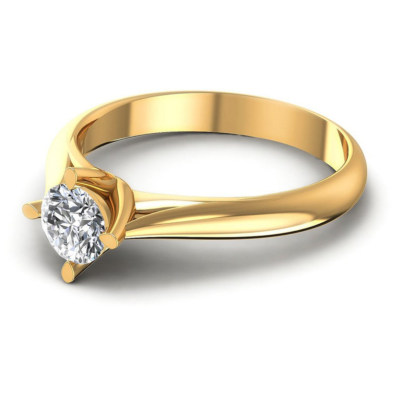 Round Diamonds 0.35CT Solitaire Ring in 14KT Rose Gold