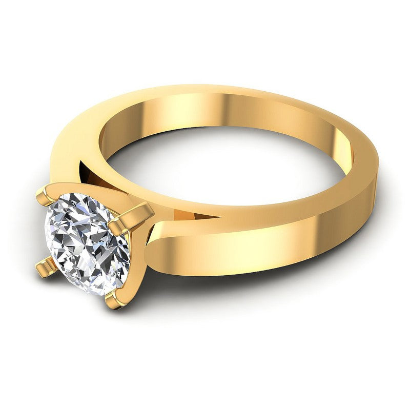 Round Diamonds 0.35CT Solitaire Ring in 14KT Rose Gold
